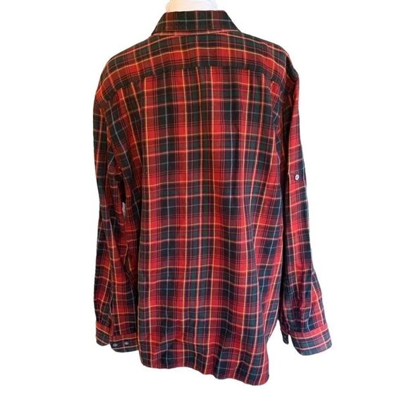 Lauren Jeans Co Ralph Lauren Plaid Flannel Red Green Christmas Cotton Cozy Sz XL - Picture 2 of 6